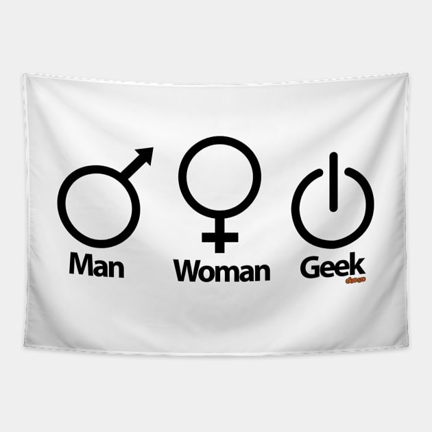 Man Woman Geek Tapestry by eltronco