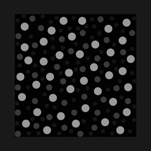 monochrome retro pop art polka dots by pauloneill-art
