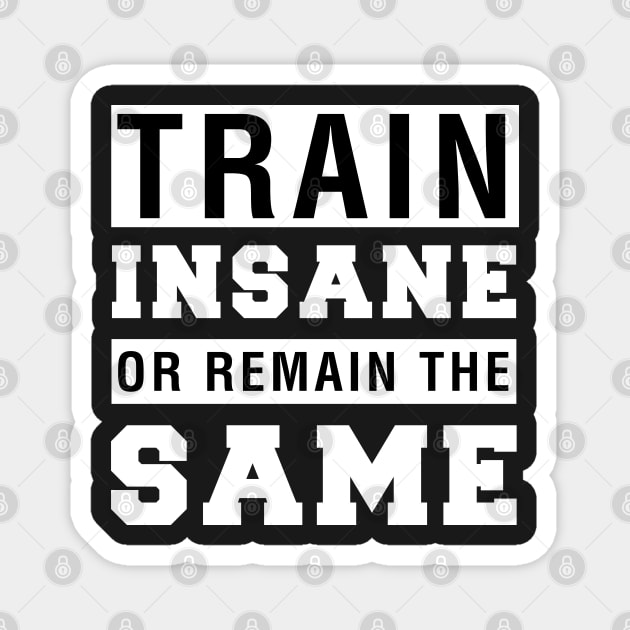 Train Insane or Remain The Same Magnet by CityNoir