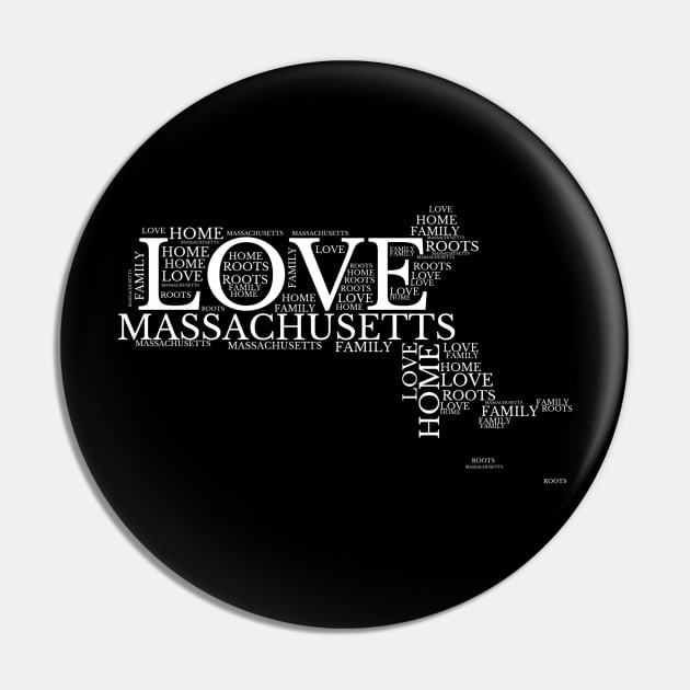 Massachusetts Home, Love, Roots Map Pin by maro_00