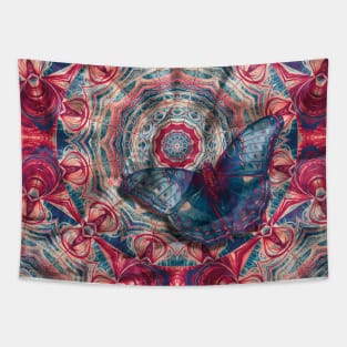 Luminous camouflaged butterfly Tapestry