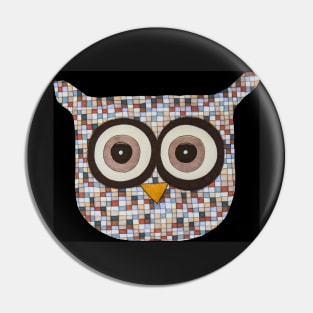 Tweed Owl on Black Pin