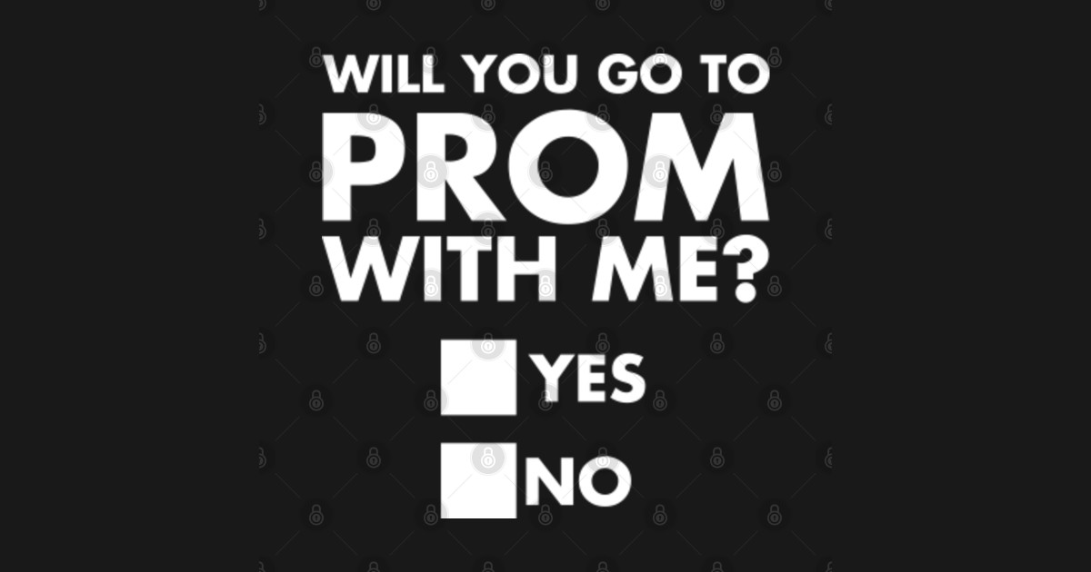Will You Go To Prom With Me? Promposal Print Prom Sticker TeePublic