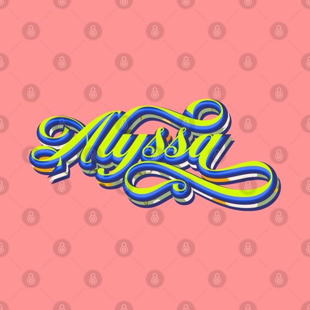 Alyssa | The Name Alyssa | Floral Typography by Leo Stride