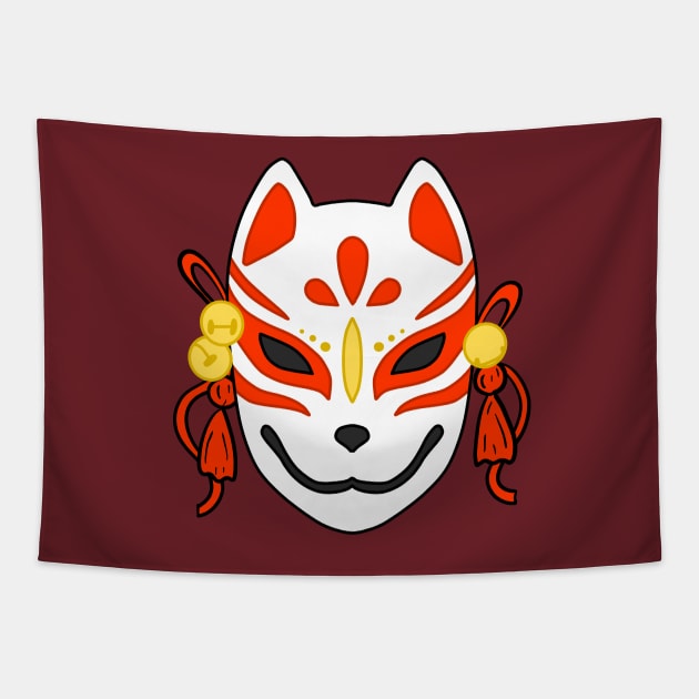 Kitsune Mask Tapestry by Luna-Cooper