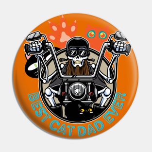 BIKER AND BEST CAT DAD EVER CAT DADDY MOTORCYCLE Pin