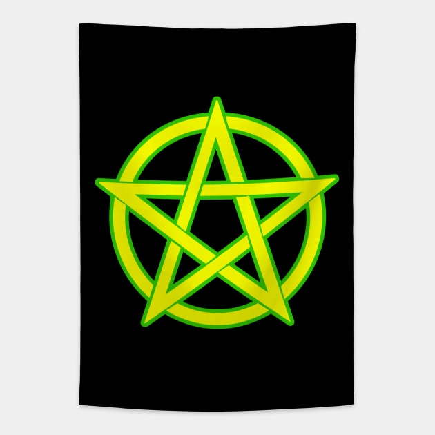 Pentacle Pentagram Tapestry by Mindseye222