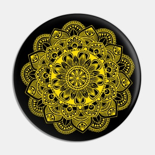 Mandala (yellow) Pin