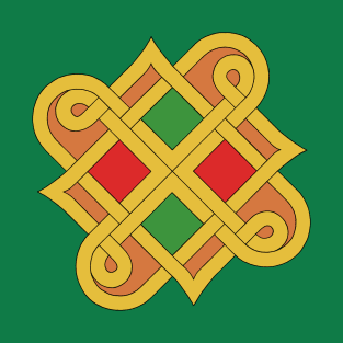 Durrow Knotwork 2016 Red and Green T-Shirt