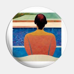 Woman by the Pool Pin