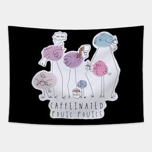 Caffeinated Pouic Pouics / Cute Coffee Dates Tapestry