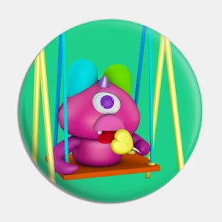 Monster cute animal cartoon 3d Pin