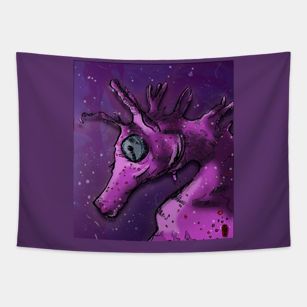 A Seahorse Purple Tapestry by IckyScrawls