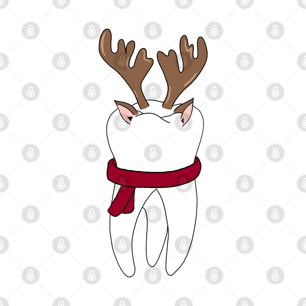 Tooth reindeer Christmas by Carries Design 