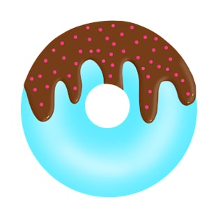 Cute blue donut with melted chocolate T-Shirt