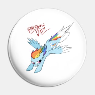 Sketchy Rainbow Dash Pin