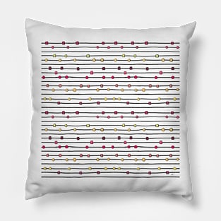 Geometric Line Art Pattern - Horizontal Retro Sunrise Pillow