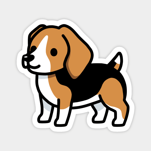 Beagle Magnet by littlemandyart