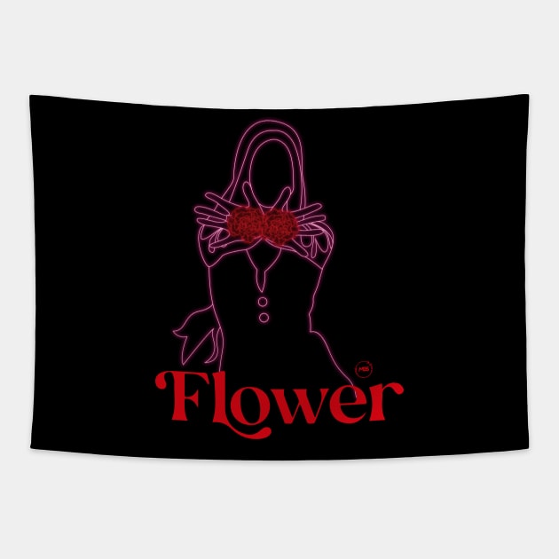 jisoo flower led design Tapestry by MBSdesing 