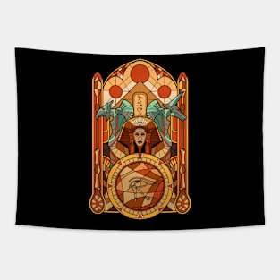 Stained Glass Gods Tapestry