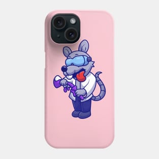 Rat Scientist Holding Tube Laboratory Cartoon Phone Case