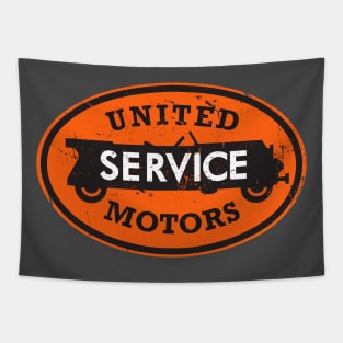 United Motors Service vintage sign distressed version Tapestry