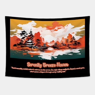 Japan Zen Style Serenity Breeze Tapestry