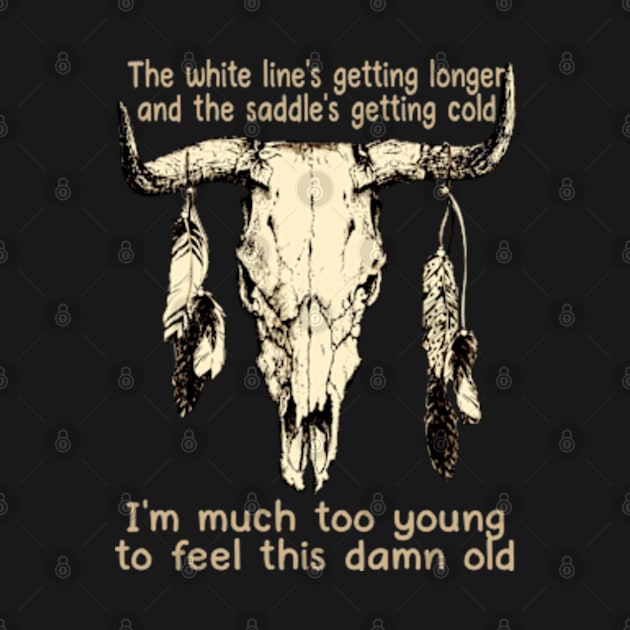 The White Line's Getting Longer And The Saddle's Getting Cold Outlaw Music Bull Skull by Chocolate Candies