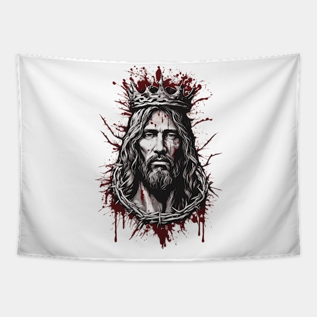 The Second Coming of Jesus Christ Tapestry by animegirlnft