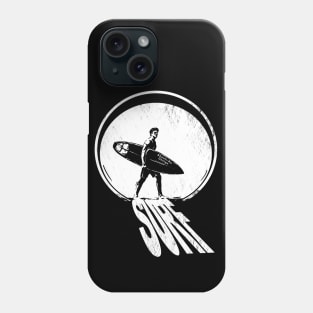 Vintage Surf Surfer sunset graphic Phone Case