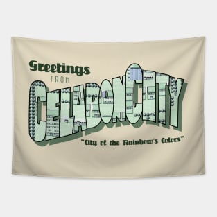 Greetings from Celadon City Tapestry