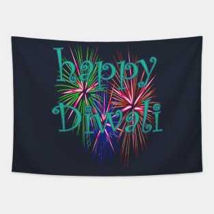 Happy Diwali Festival Of Light Over Dark Celebration 3 Tapestry