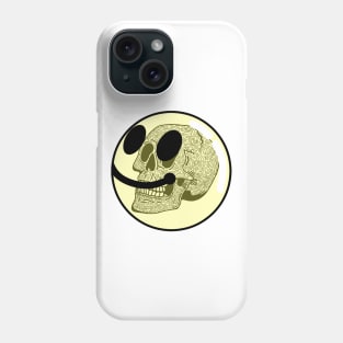 Skull inside smiley face Phone Case