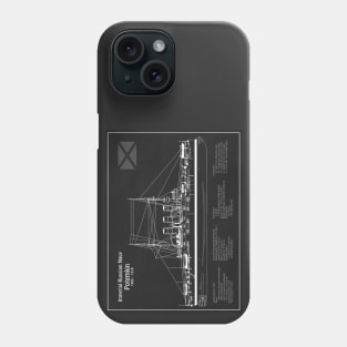 Potemkin battleship plans - Imperial Russian Navy - PD Phone Case