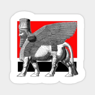 Deity Winged Lion Protector Lamassu Magnet