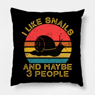 I Like Snails And Maybe Like 3 People Pillow