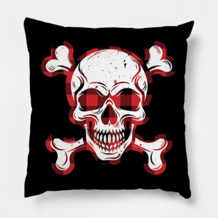 Skull and Crossbones | Jolly Roger | Pirate Flag | Deaths Head | Black and White | Skulls and Skeletons | Vintage Skulls | Pillow