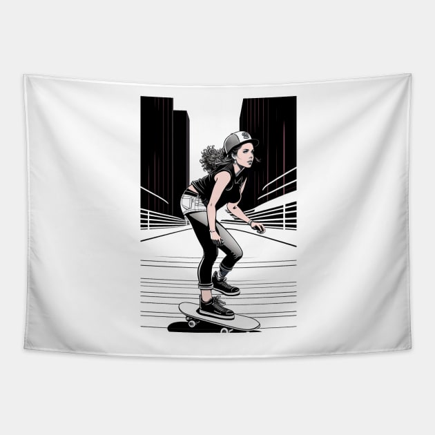 Skateboarder Tapestry by ArtShare