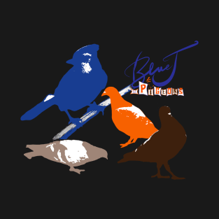 Blue J and The Pigeons Silhouette T-Shirt