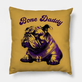 Bone Daddy (purple, top) Pillow