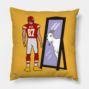 Travis Kelce Mirror GOAT Pillow