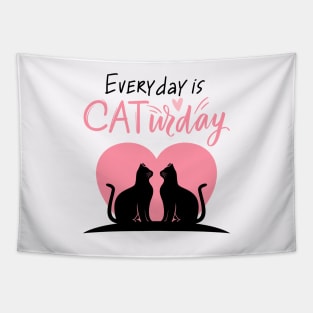 Every day is cat urday Tapestry