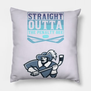 Straight outta the penalty box blue ice Pillow