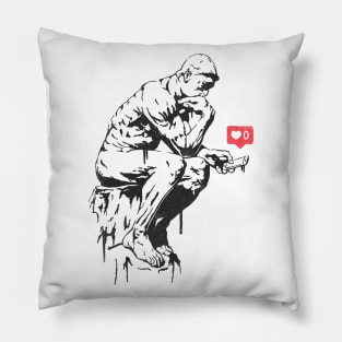 The Thinker Funny Parody Pillow