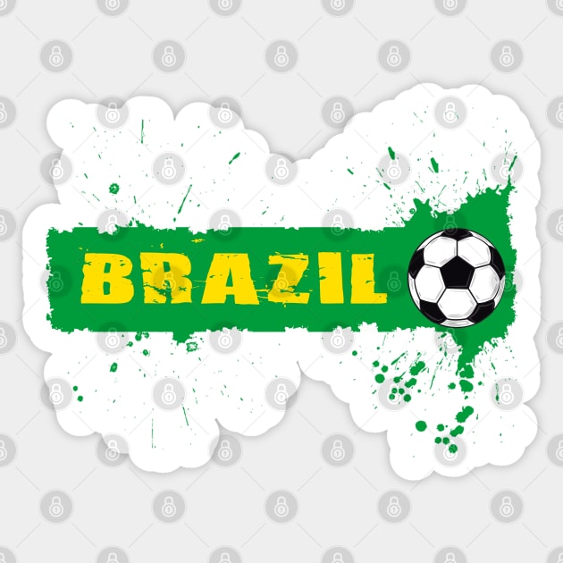 Brazil Soccer Support Team Jersey Brazilian Flag Football Poster