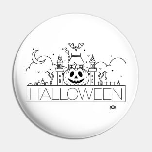 Halloween Typography Pin