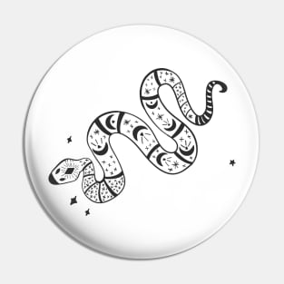 Cosmic Snake Black Pin