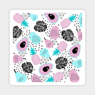 Colourful Fruit Pattern Magnet