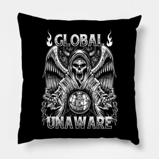 Grim Reaper Grab the World Pillow