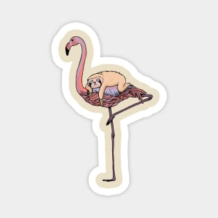 FLAMINGO AND SLOTH Magnet